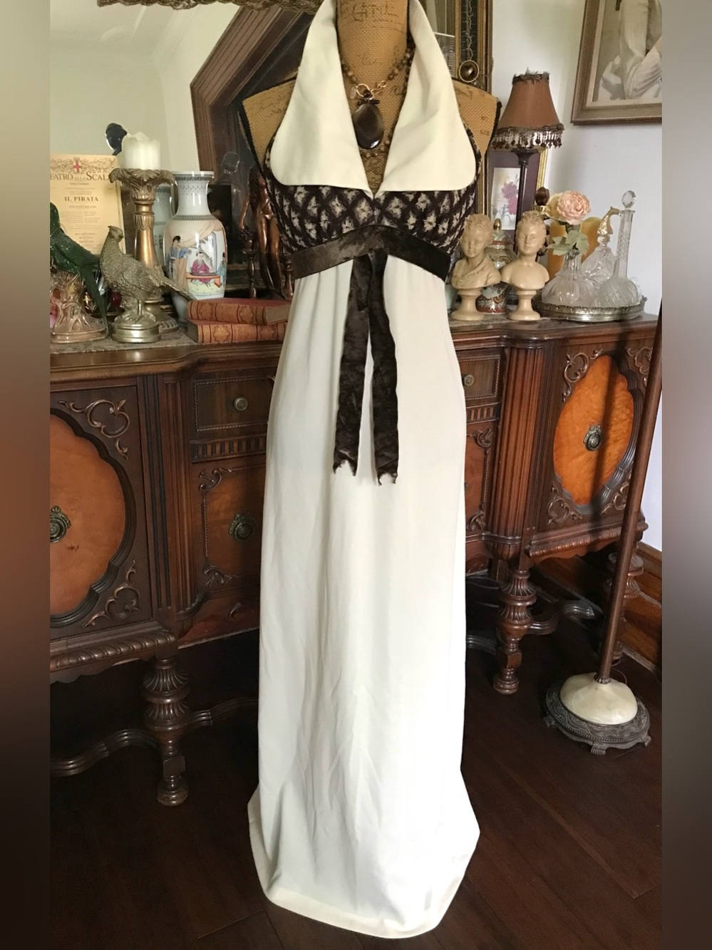Vintage 70’s Boho Empire-Waist Modern Bridgerton/Jane Austen-inspo Dress Gown
